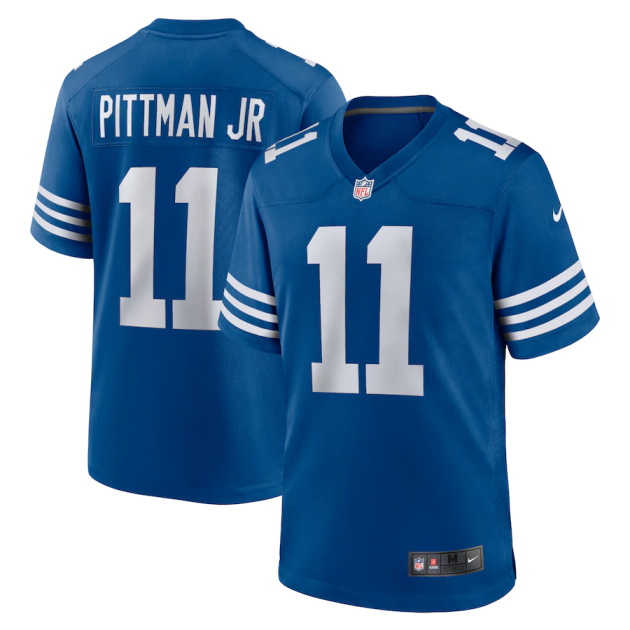 mens nike michael pittman jr royal indianapolis colts alternate game jersey